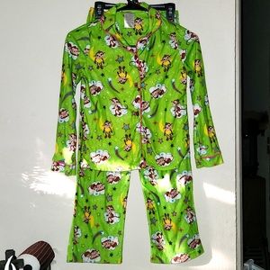 Girls pajamas. Size L. 10/12. Green.